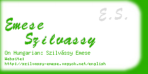 emese szilvassy business card